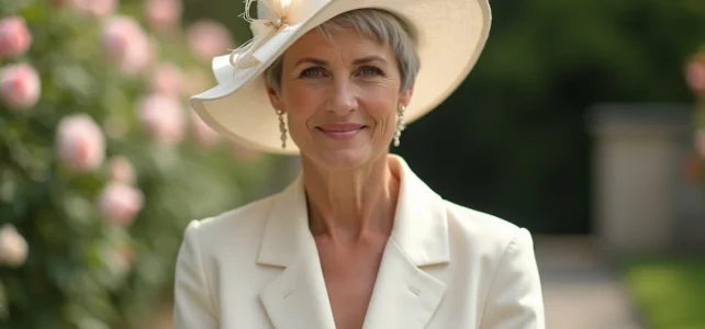 Comment sublimer un chapeau de mariage avec des cheveux courts après 50 ans Comment sublimer un chapeau de mariage avec des cheveux courts après 50 ans